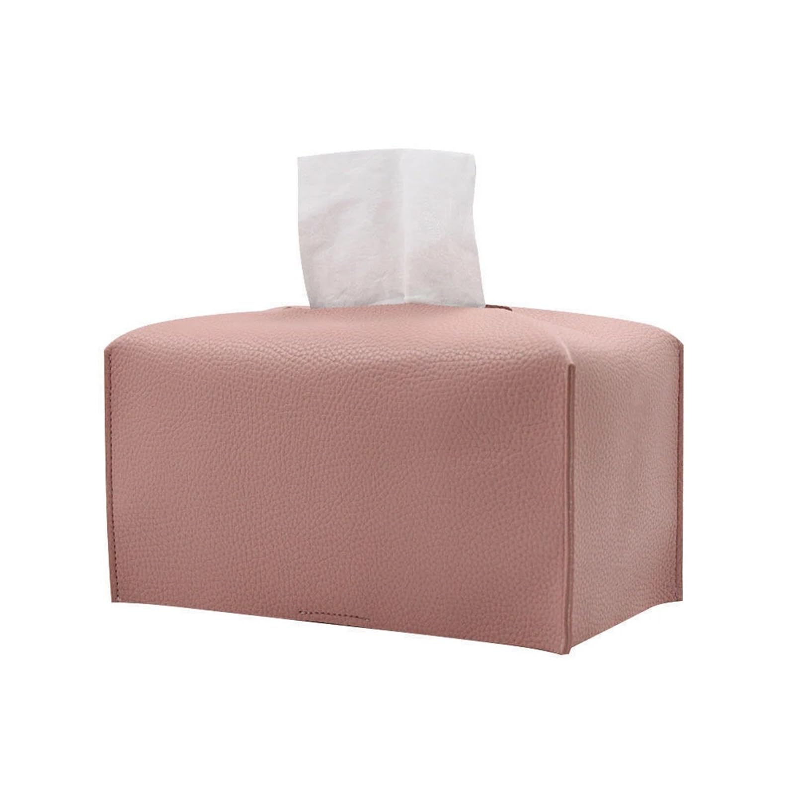 Eefpxwtz Pink Household Square Tissue Box， Tissue Box Holder Cover Leather Square Case Multicolor For Livingroom Toilet Bathroom Car(Pink)