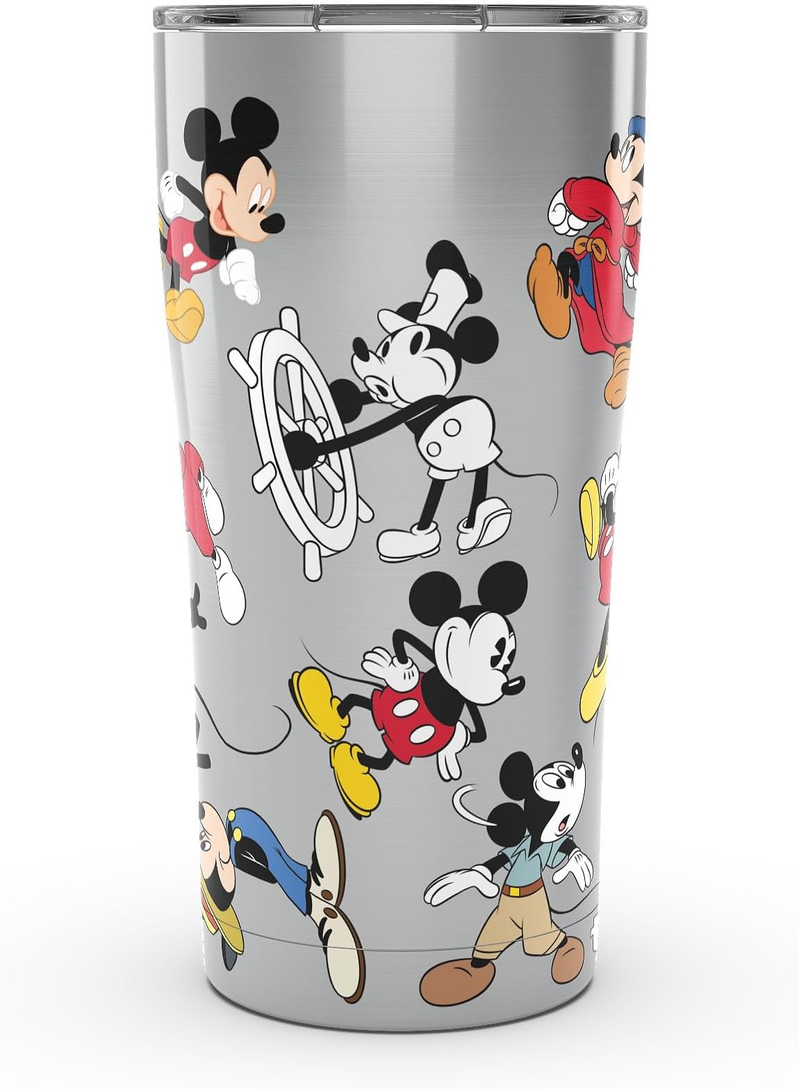 Tervis Disney Mickey Mouse 90th Birthday Triple Walled Insulated Tumbler Travel Cup Keeps Drinks Cold & Hot, 20oz Legacy, Stainless Steel