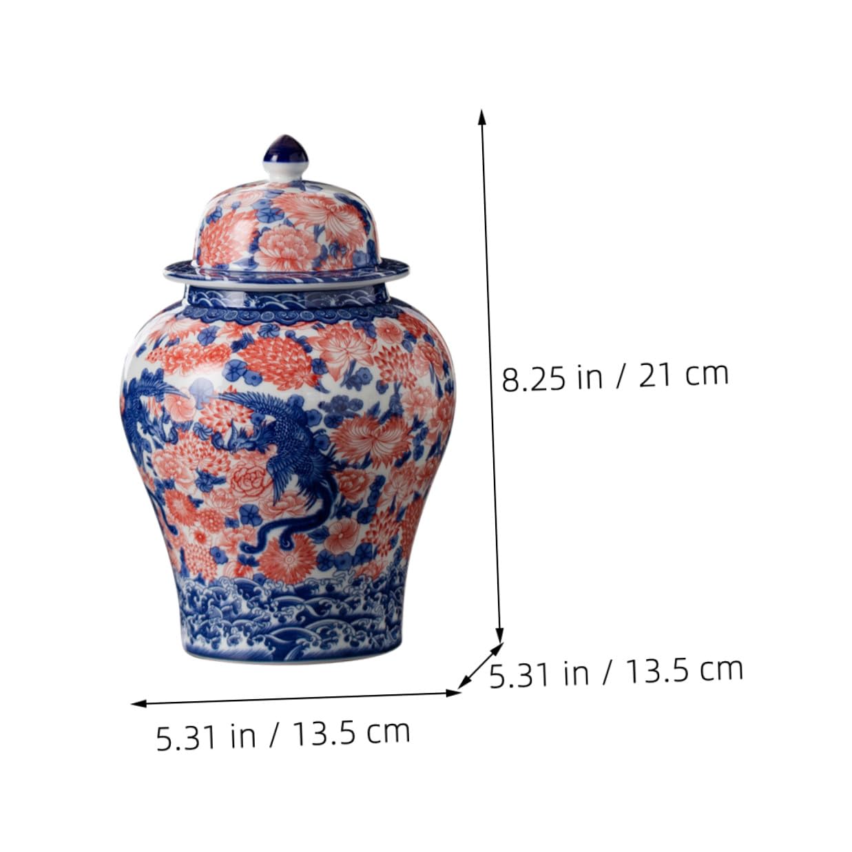 Generico Barattolo Tè Ermetico in Ceramico Retro 1300ml Contenitore per Tè e Dolcetti, Conservazione Sigillata, Stile Semplice per Cucina e Arredamento