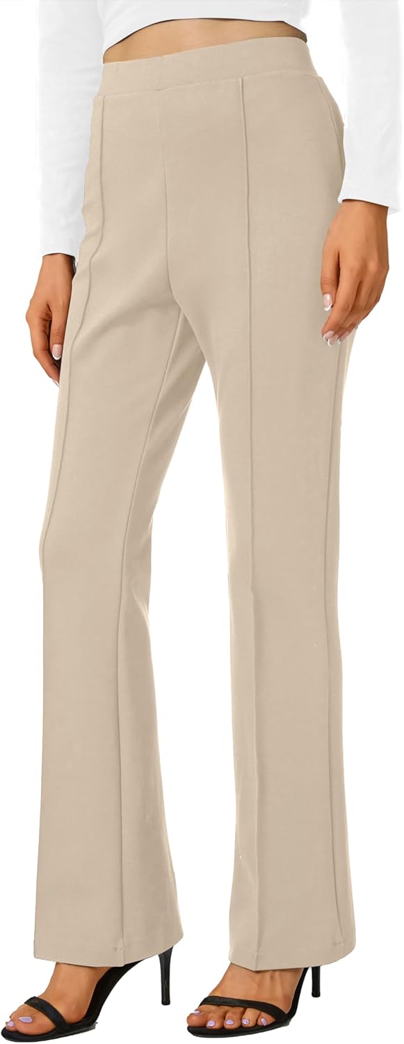 Urban CoCo Women's Stretchy Yoga Dress Pants Bootcut Work Slacks Petite Slacks for Office Casual, - Image 3