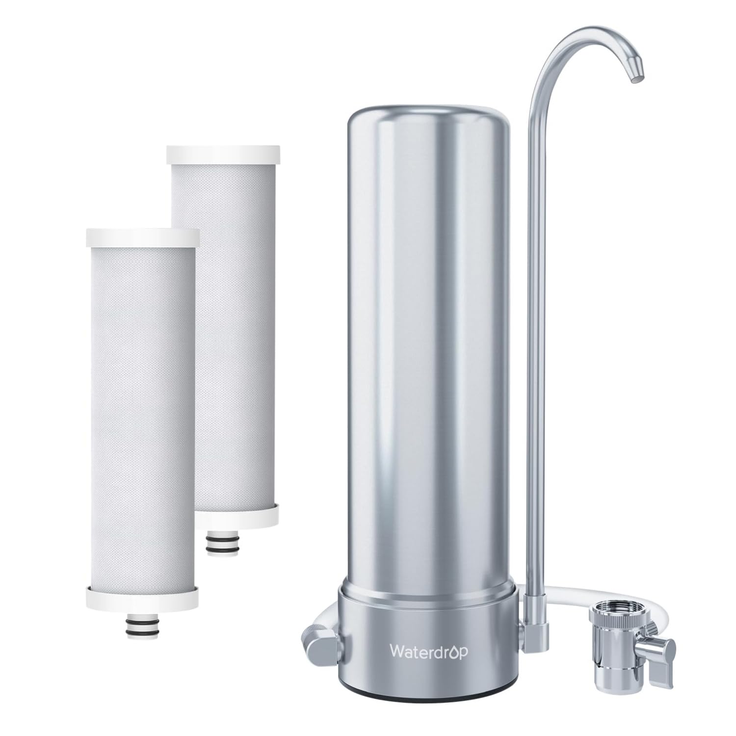 Waterdrop 5-Stage Stainless Steel Countertop Water Filter Reduces Heavy Metals Bad Taste Chlorine Up to 99 of Impurities