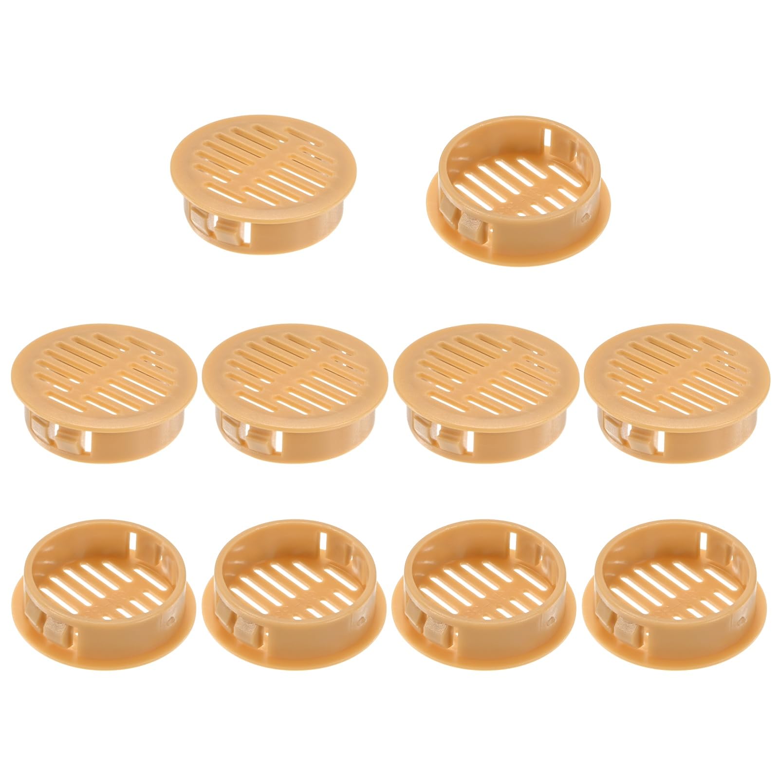 M METERXITY 10-Pack Round Soffit Vents 35mm/1.4", Air Vents Grille, Orange