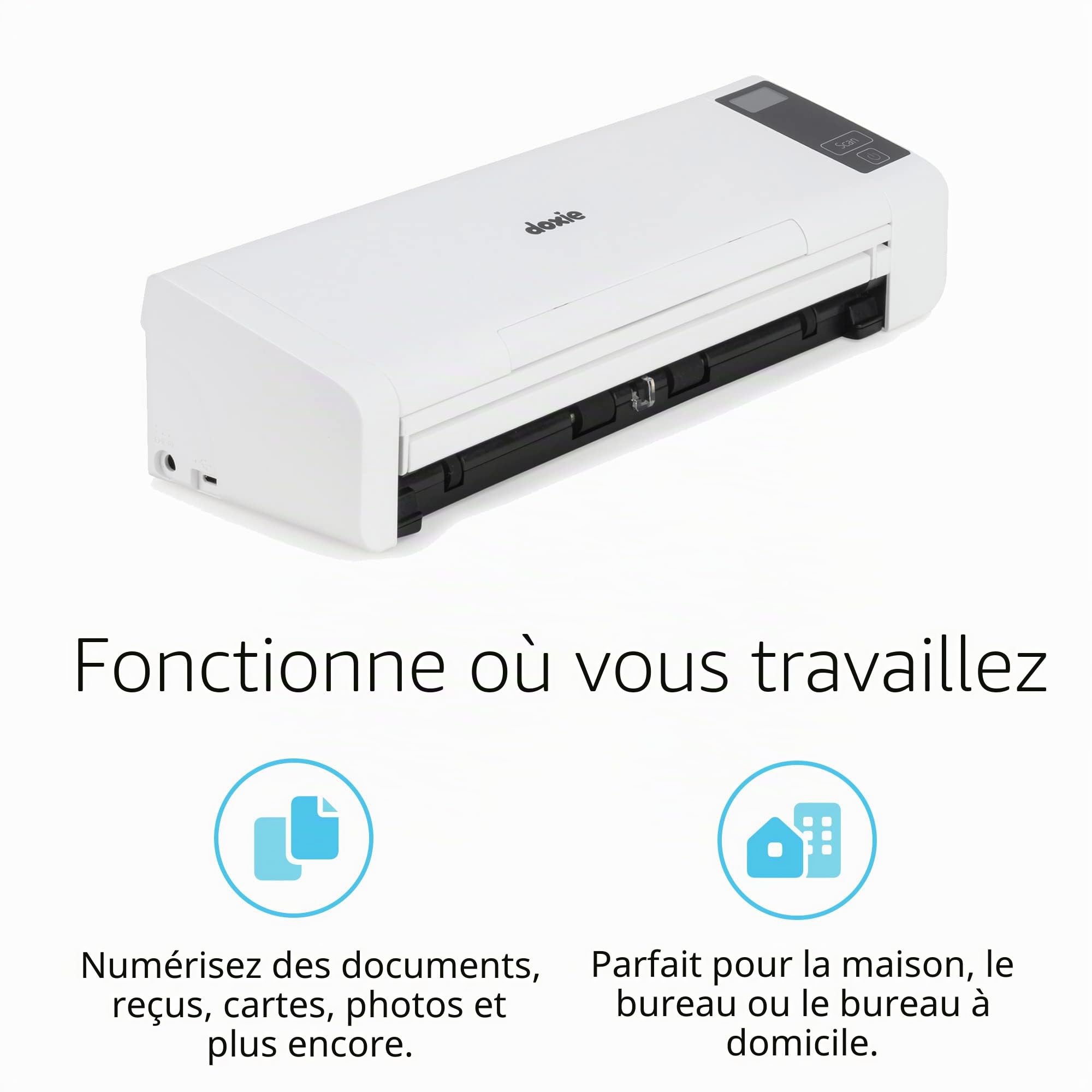 Doxie Pro DX400 Scanner de documents et reçus pour la maison et le bureau Le meilleur scanner recto verso compact pour Windows et Mac