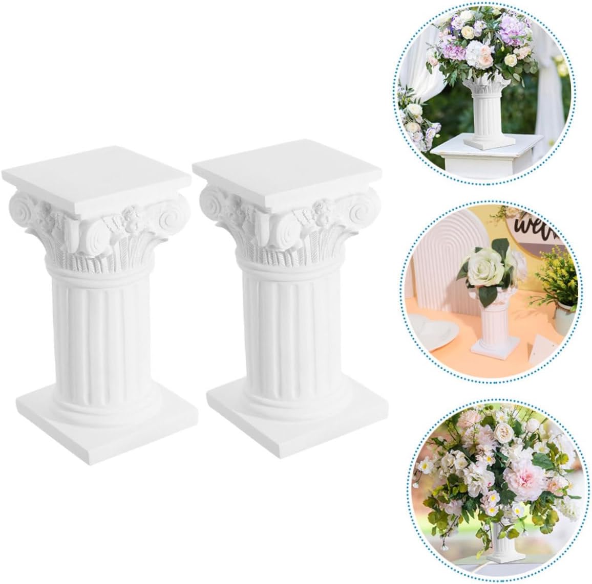 2pcs Roman Column Sculpture Decorative Pillar Ornament for Weddings and Home Decor Elegant Minimalist Design for Photography Props and Event Centerpieces