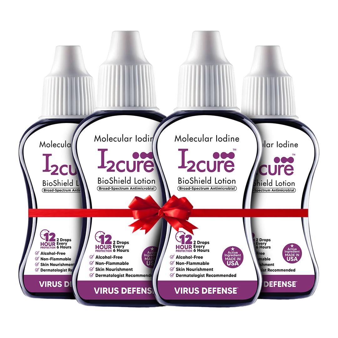 BioShield Sanitizer Lotion Protects from Viruses, Fungi & Bacteria | 2 Drops Kills 99.9% Bacteria and Gives 12 Hours Protection - 15ml (Pack of 4, 60)