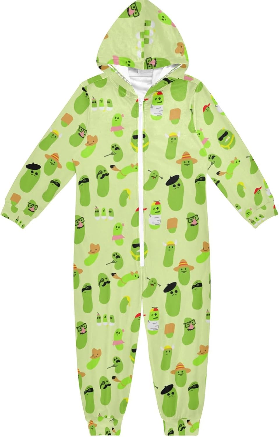 Unisex Hooded Onesie Pajamas Zip Jumpsuit With Pocket Homewear Sleepwear - Image 6