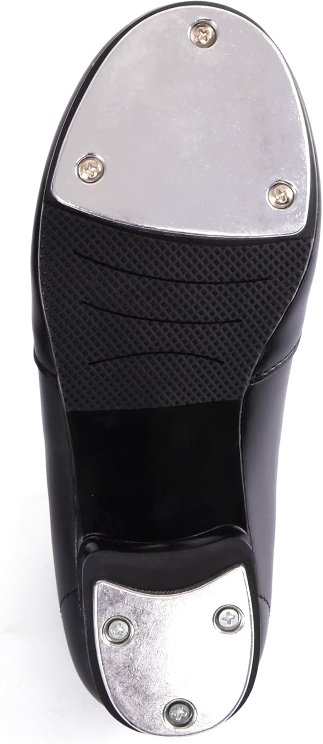 Linodes Unisex-Child Double Elastics Slip on Tap Shoe for Girls and Boys Tap Flat - Image 4