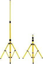 Lospitch Trípode telescópico para focos de construcción, altura regulable, trípode de luz de inundación, color amarillo