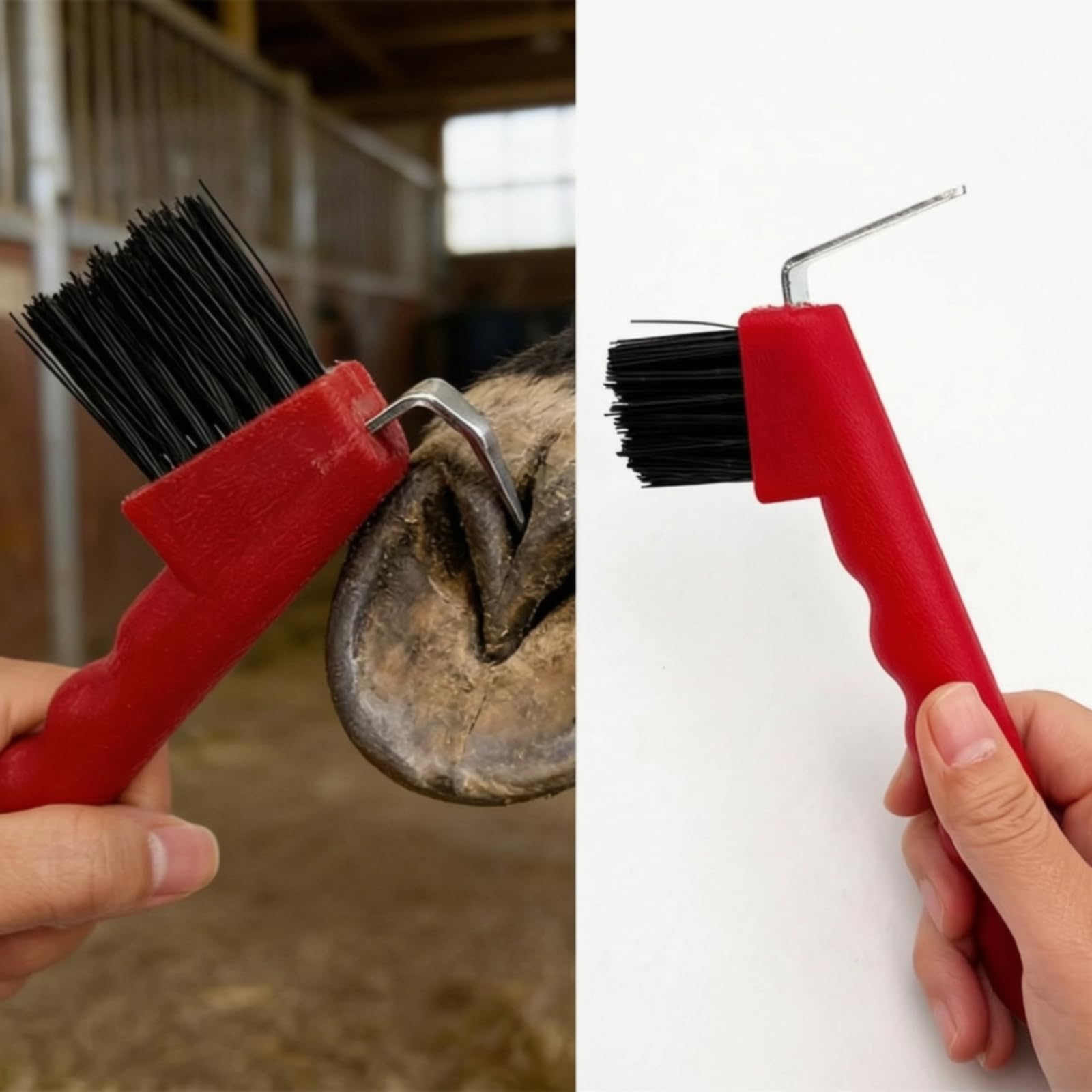 Juego Cepillos para Caballo Práctico | Resistente, Ligero, Cepillo Masaje Ovalado, para Hípica, Jinetes