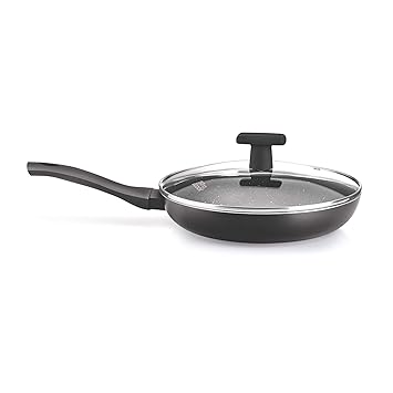 Milton Pro Cook Granito Induction Fry Pan With Lid, 26 Cm, Black
