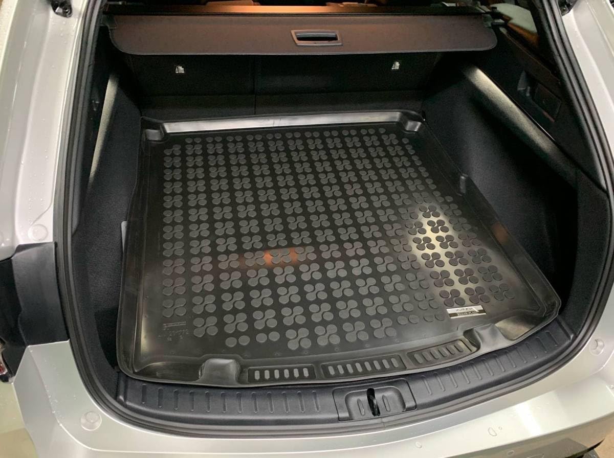 AZUGA Gummi-Kofferraumwanne für Toyota Corolla Touring Sports 2019 (Oben) | hoher Rand, rutschfest, wasserdicht, Premium Kofferraummatte passgenau, TPE-Gummi, AZ12000569