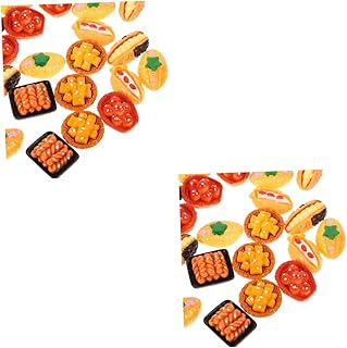 Toyvian 48 Pçs Modelo De Comida E Jogo Em Miniatura Mini Casa Casa Em Miniatura Mini Bonecas Decoração De Casa Adorável Brinquedo Em Miniatura Decorativo Comida Em Miniatura Ornamentos De