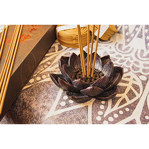 Lotus Incense Burner And Votive T-Light Candle Holder Meditation Flower Buddha #TOP4