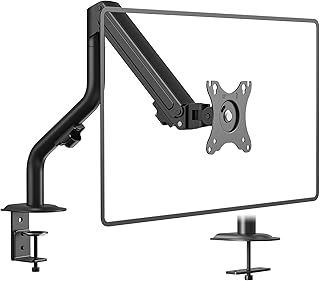 PUTORSEN Single Monitor Arm for 17–32” Screens, Ergonomic Height Adjustable Monitor Arm Desk Mount for 1 Monitor, PC Monitor with Tilt Swivel Rotation VESA 75 to 100mm Weight 2kg to 8kg