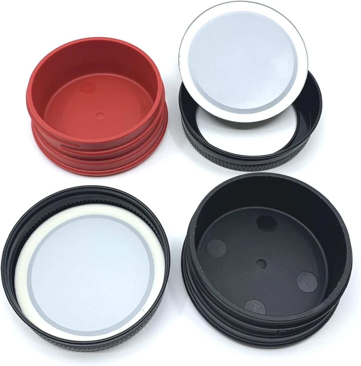 MAX Smell Proof Stash Jar, 74ml/2.5oz, Red & Black, 2-Pack