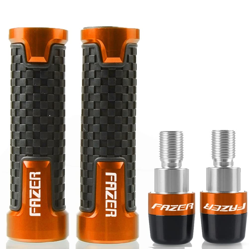 Poignées FZ6 FAZER 600 moto anti glisse contre fatigue guidon orange