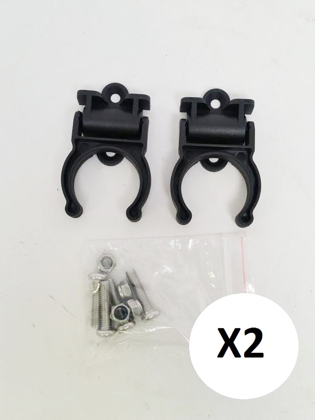 Pactrade Marine 2 Sets Boat Canoe Kayak 2 Pairs of Black Folding Paddle Clip Kit