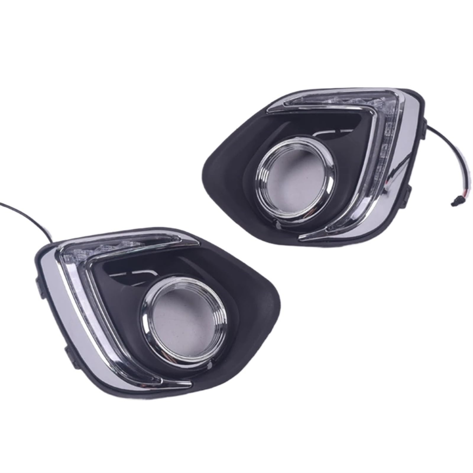 Luces de circulación diurna LED DRL aptas for Mitsubishi ASX 2013 2014 2015 luz diurna impermeable faro antiniebla blanco y ámbar Luces DRL del coche