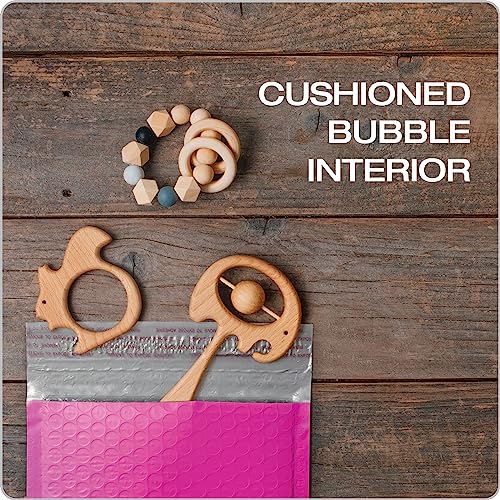 Image of Quality Park Bubble Mailers, 6 x 9 Inch, Pink Poly Mailers, Padded Envelopes, Shipping Envelopes, Water Resistant, Self Seal, 50 Per Box (QUA85858)