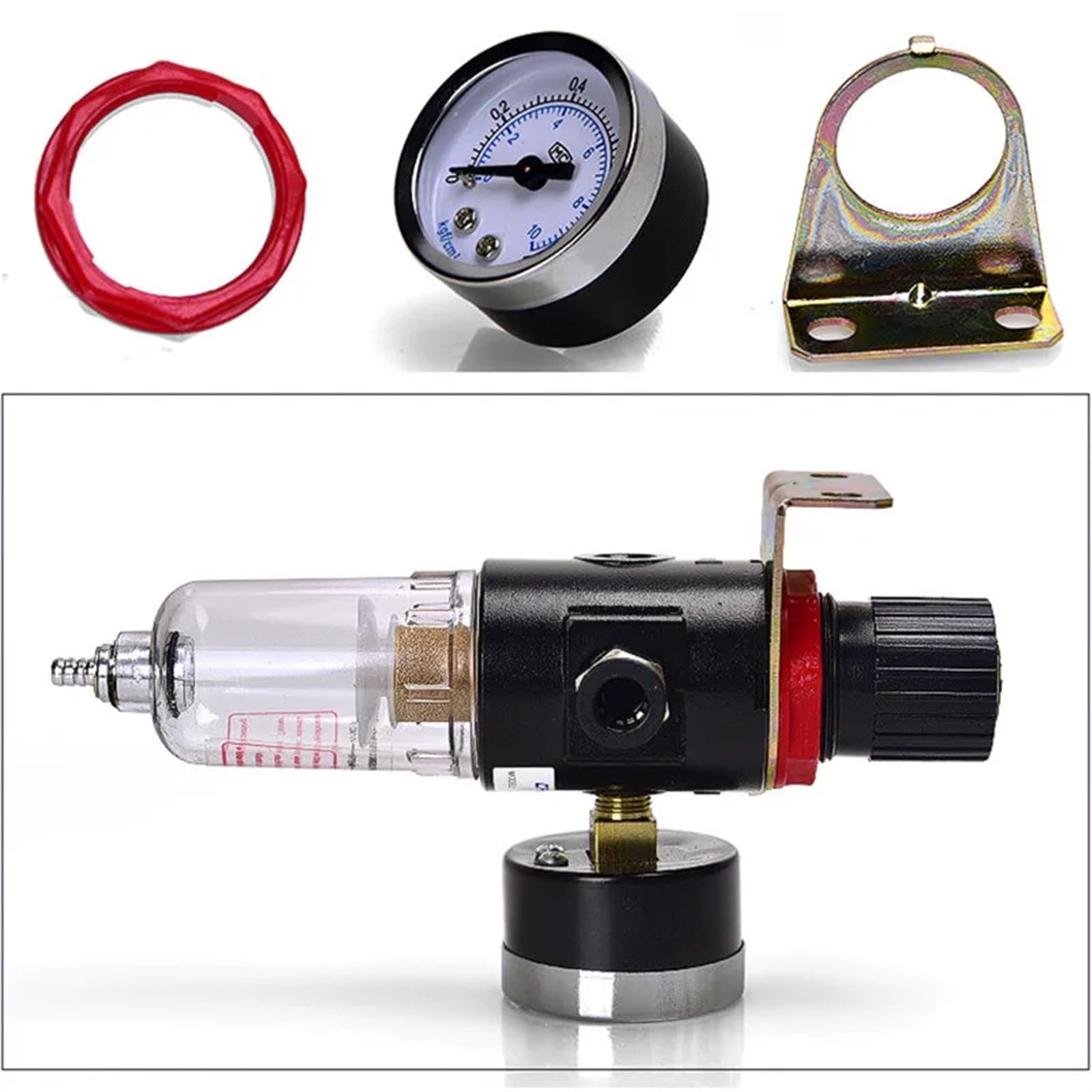 AFR-2000 1/4 Pneumatico AFR2000 Filtro for compressore d'aria Regolatore di pressione Separatore olio acqua Unità 1 pz(AFR2000 PC8)