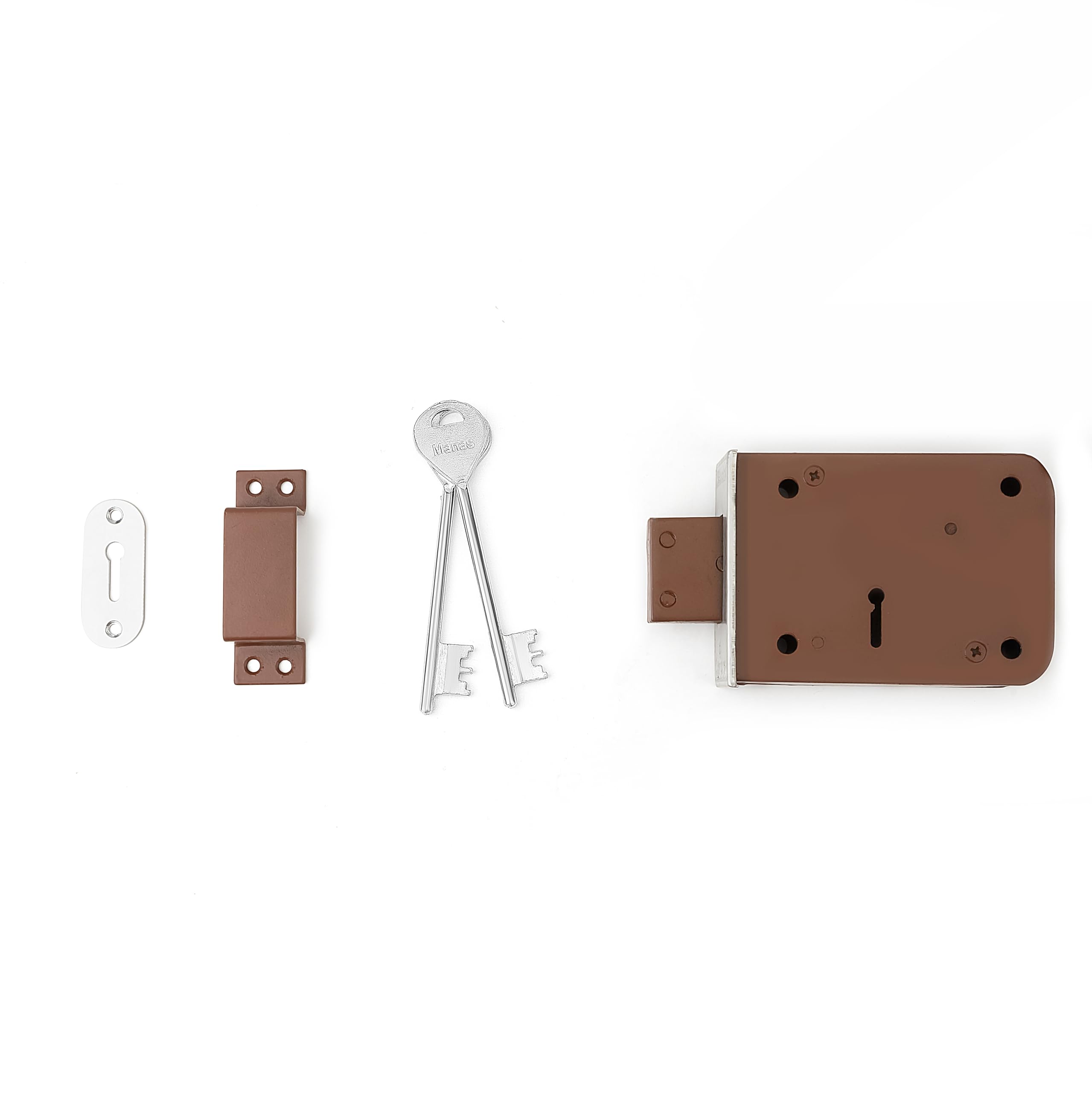 See full amazon price history chart for Manas Door Locks Deluxe (Crompton Brown, Iron)_1Lock, 2 Keys,1 Locking Cram, 1 Key Hole Manas Door Locks Deluxe (Crompton Brown, Iron)_1Lock, 2 Keys,1 Locking Cram, 1 Key Hole (B0D7S2XLDF) Amazon Price History, Amazon Price Tracker
