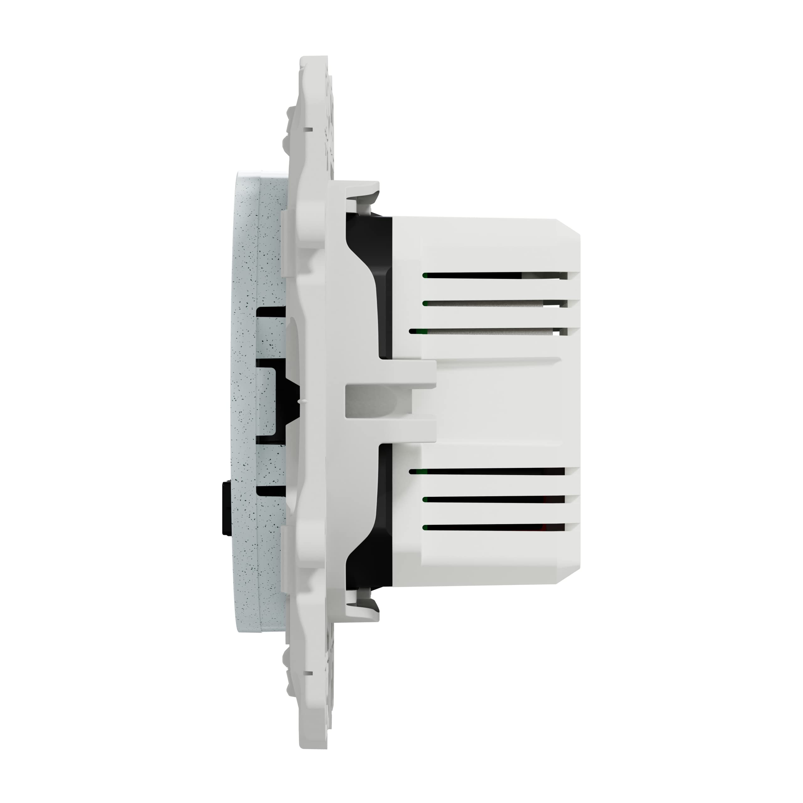 Schneider Electric - Odace - prise USB double - type A+C - Blanc Recyclé - 5 Vcc - 2,4A - S510401
