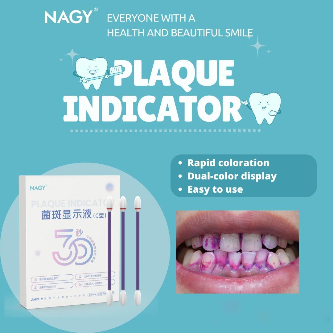 Agente revelador de placa dental Indicador para dientes niños adultos identificador