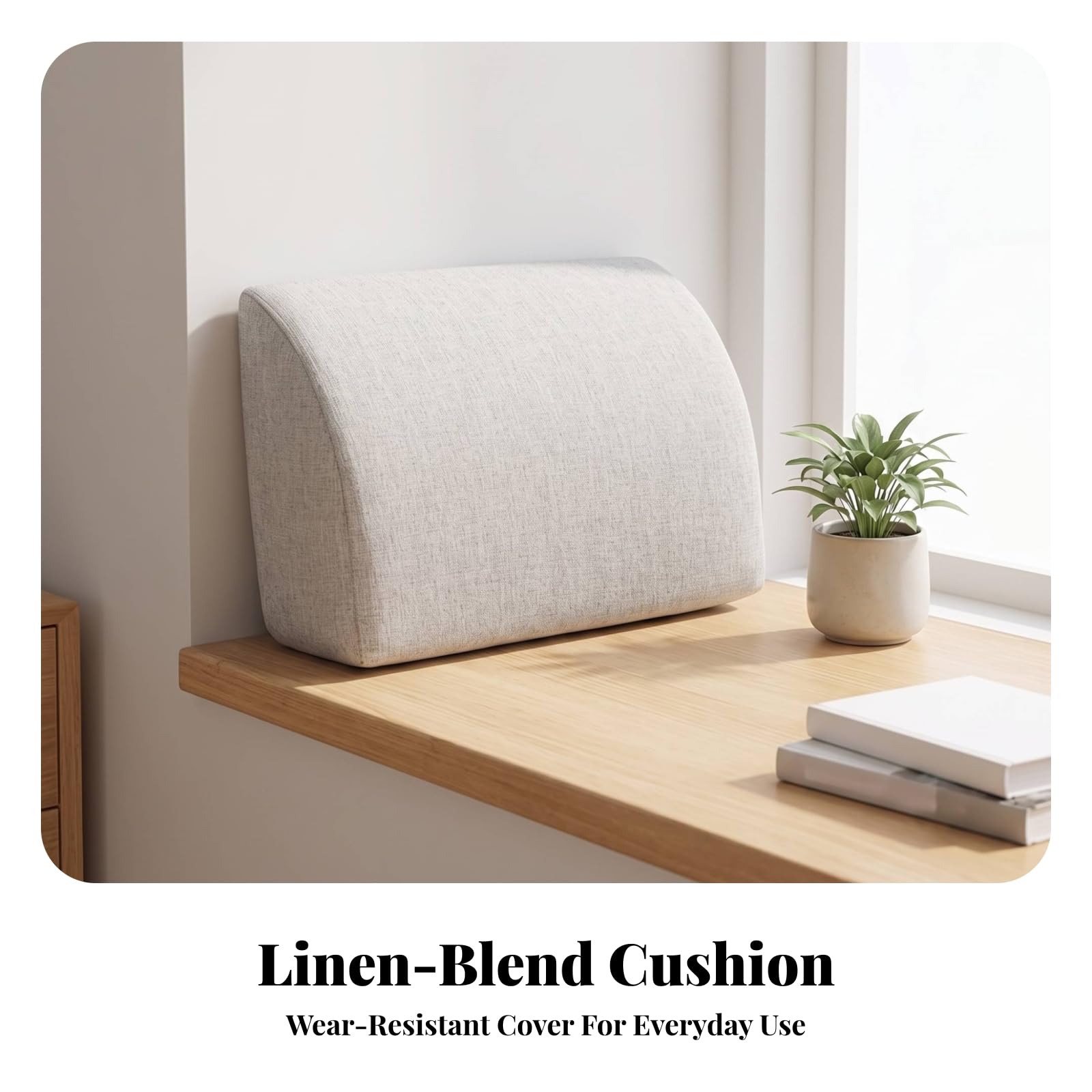 Supporto per Schienale Resistente, Linen Coffee, Hard 50CM