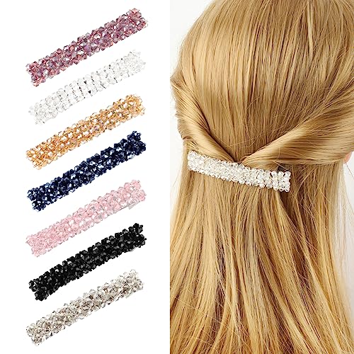 Vinbee Crystal Hair Barrettes For Women, Hair Clips Fashion Rhinestone Hairpins Bobby Pins For Women And Girls Gift-7 Colors #TOP11