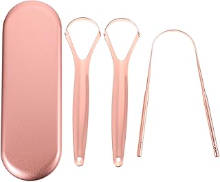 KALLORY 6 Pçs Raspador De Língua Limpador De Língua Escova Limpador De Língua Para Crianças Ferramentas De Raspador De Mau Hálito Para Crianças Raspadores De Língua De Aço Inoxidável