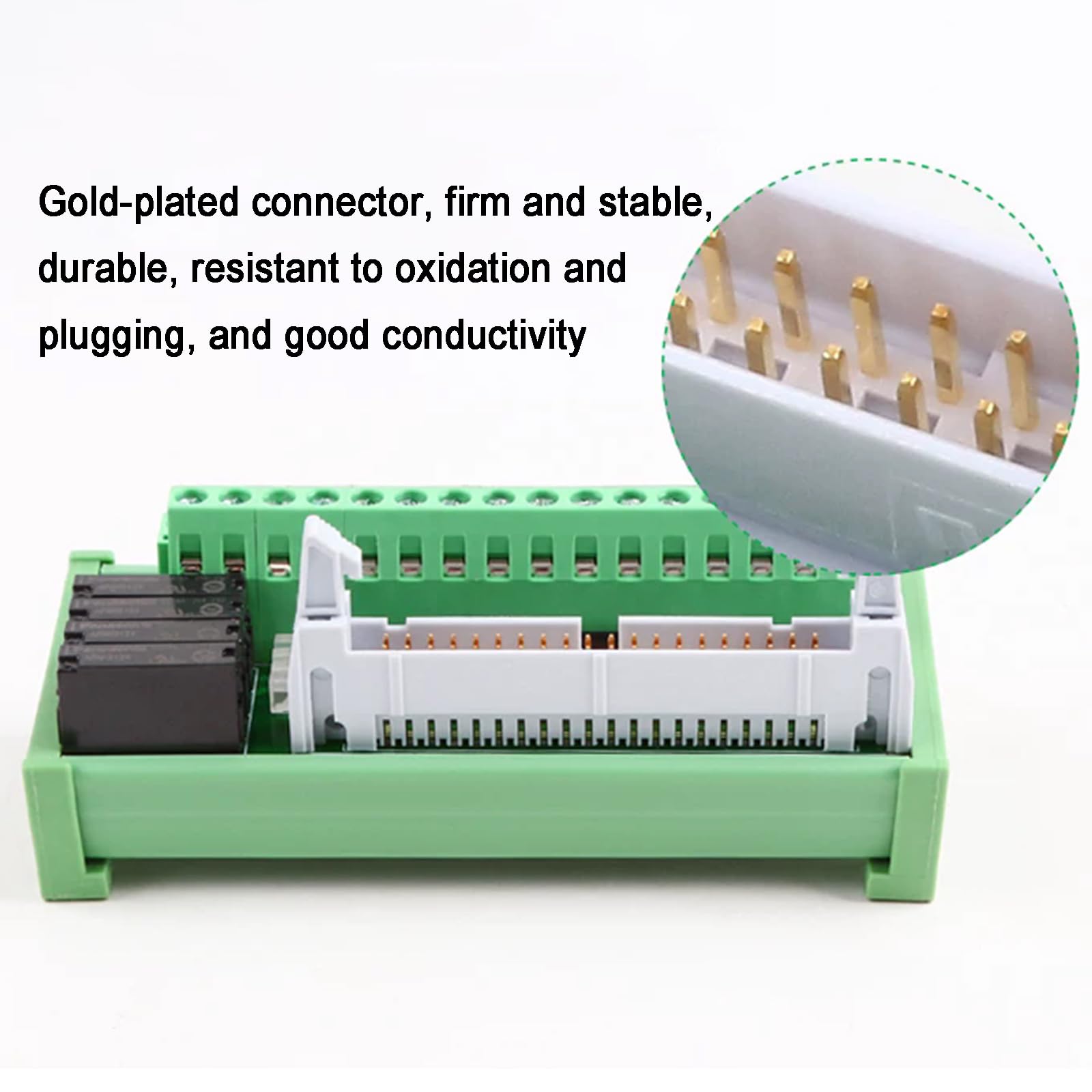 Auf Der Din-schiene Montiertes Schnittstellenmodul, SPS-klemmenblockmodul, 40-poliger IDC-anschluss, Für 24–12 Awg-signalverkabelung, 1 A 300 V Industrieanschluss