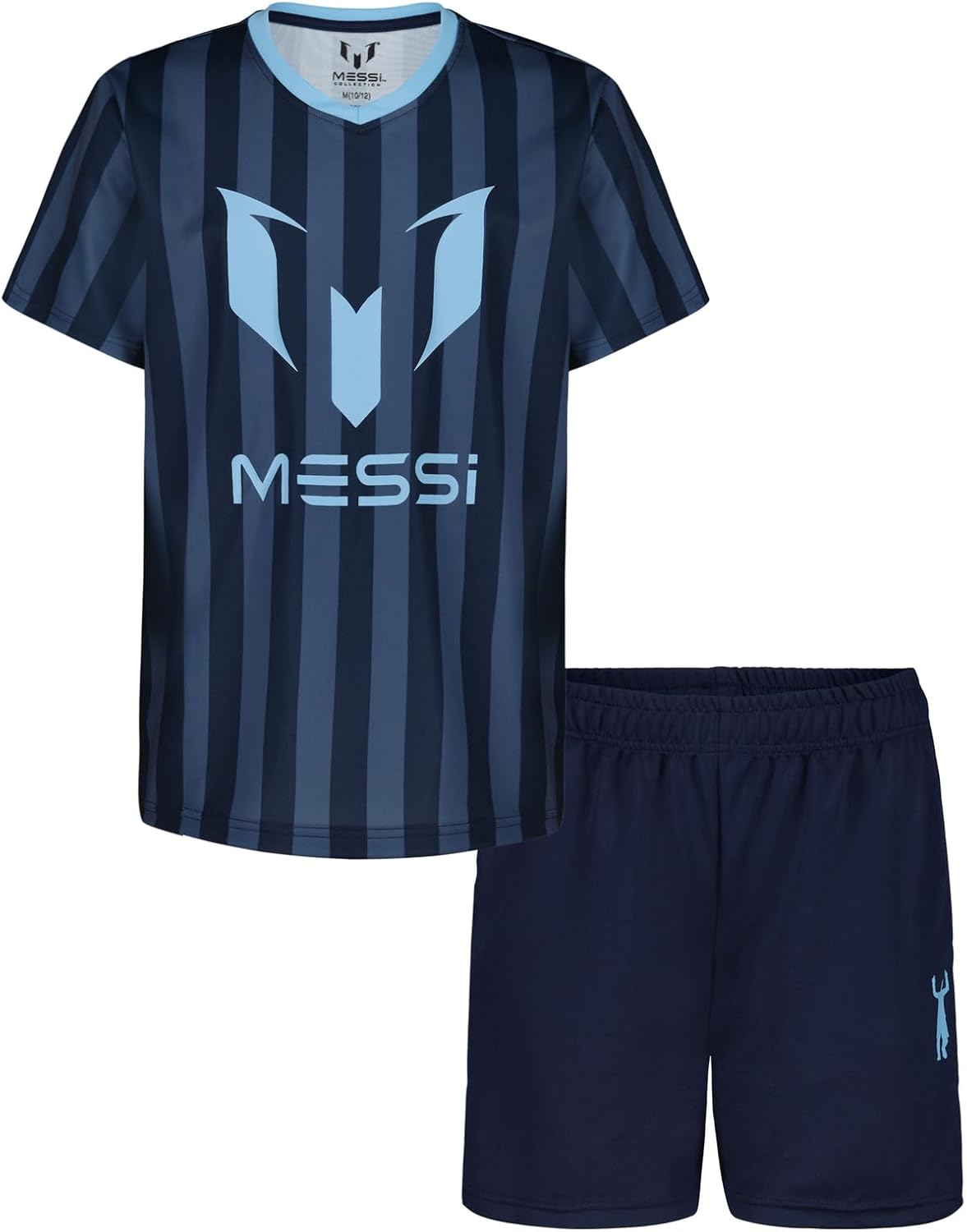 Messi boys Lifestyle Short Sleeve 2-piece Set, Slim-fit Jersey Set With Top & Shorts
