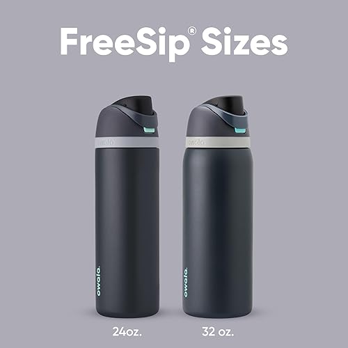Miniatura 5 de Owala FreeSip - Botella de agua aislada de acero inoxidable con popote para deportes, viajes y escuela, botella de agua deportiva sin BPA, 32 onzas,