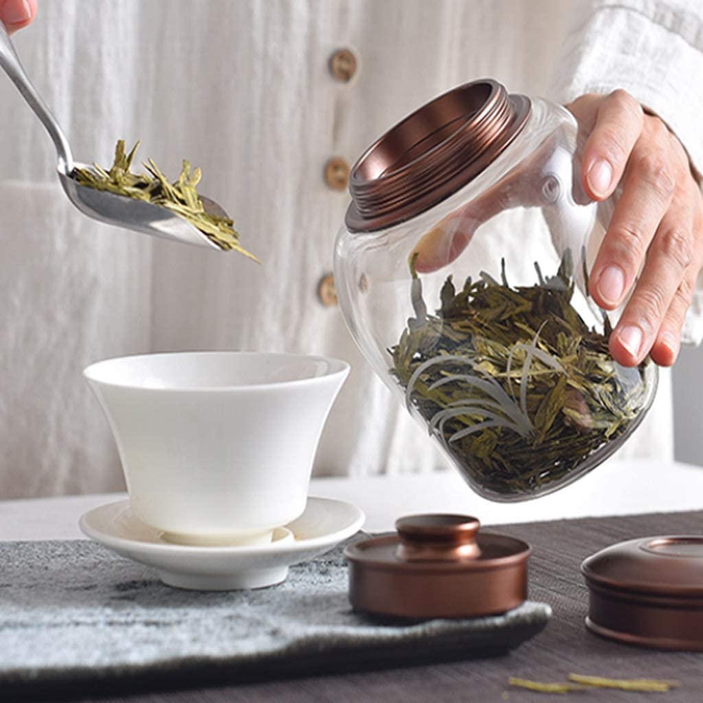 Barattolo di Vetro con Coperchio Barattolo da Cucina Contenitore ermetico per Alimenti per Zucchero e caffè