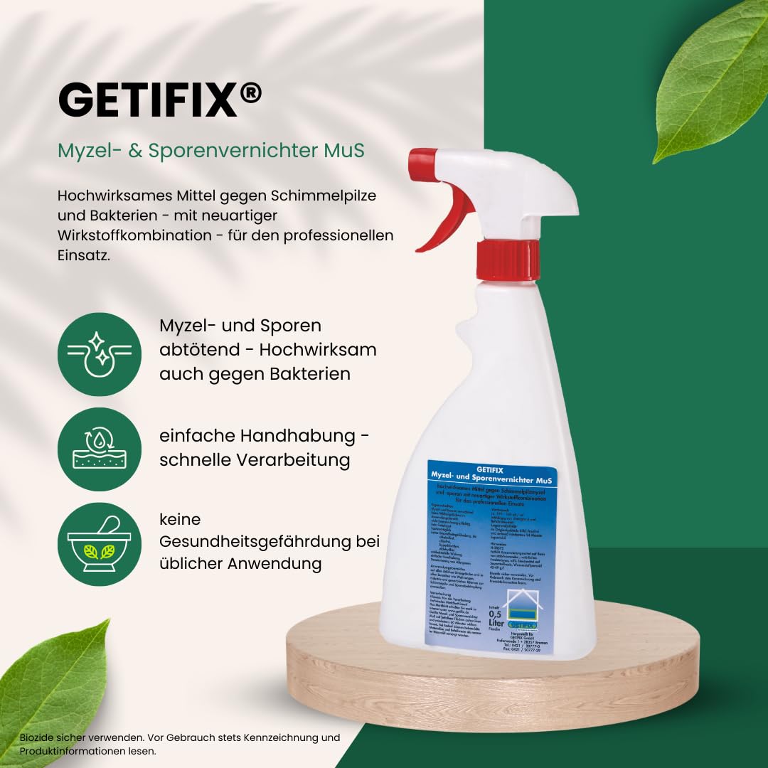 Caparol Anti-Schimmel Farbe Indeko W - weiß 2,5 Liter All in One Set inklusive Schimmelentferner, sdw-tools Rührholz und Nitrilhandschuhe