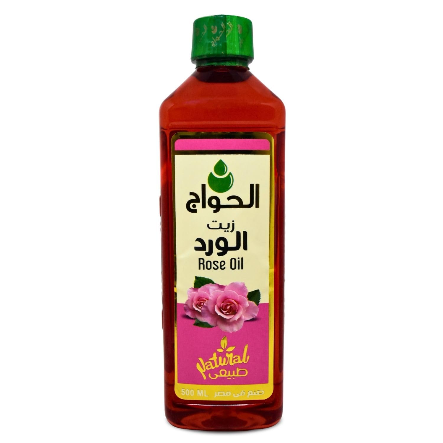 bonballoon100% Pure & Natural Rose Oil Cold Pressed Al Hawaj Elhawag El Hawag Original for Body and Hair ( 1 Pack = 17.64 oz / 500 ml ) زيت الورد