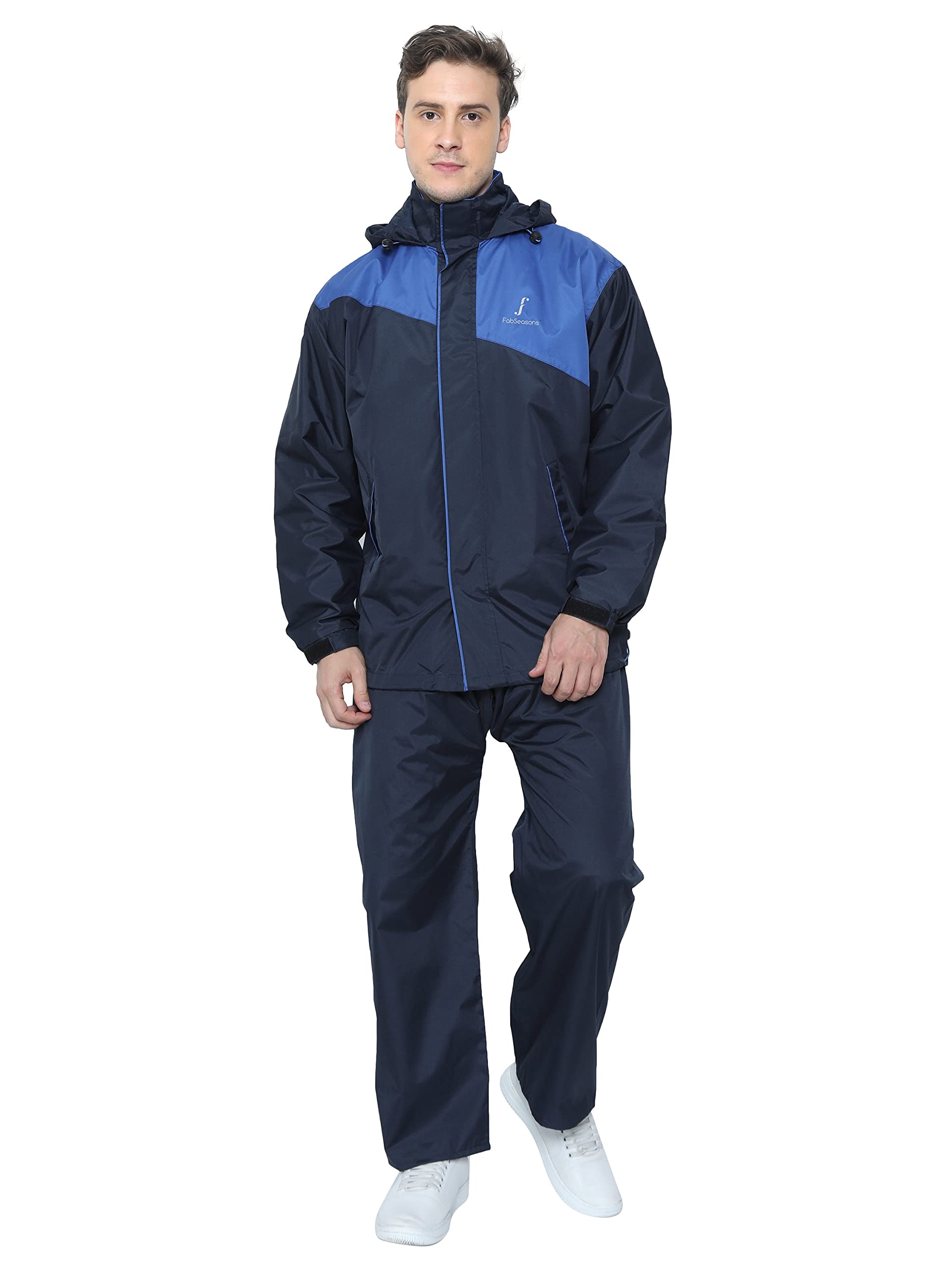 fabseasons Lightweight Waterproof Raincoat set of Top & Bottom for Men's, with hood & Reflector at back-picture-55