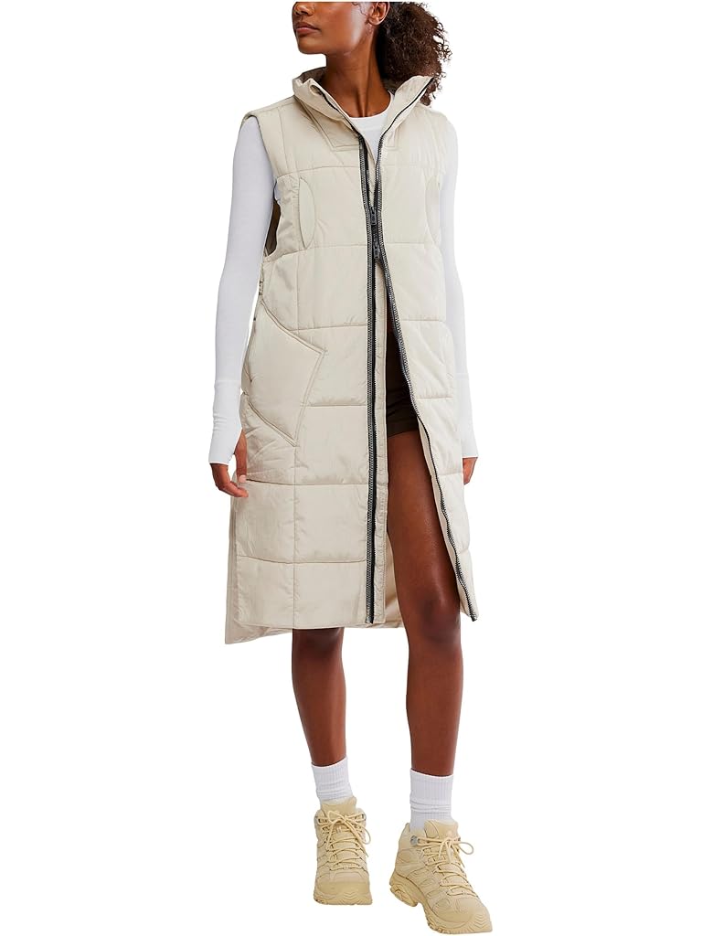 Beige Free People On The Move Packable Vest