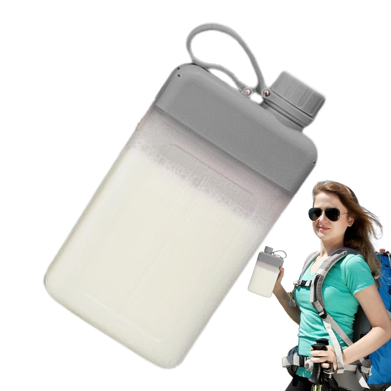 hydr Bottiglia d'acqua piatta per portafoglio e spazzola