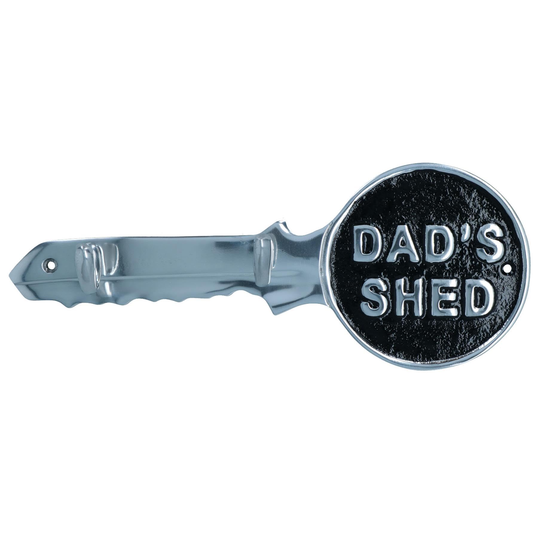 AB Tools Dads Shed Coat Jacket Key Hanger/Rack 2 Hooks/Pegs Wall Hall House Garage