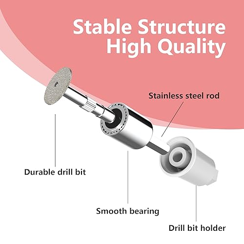 Miniatura 5 de Rueda de zafiro, broca de uñas para manicura profesional POLAMD, juego de pedicura para recortar, limar y dar forma a las uñas