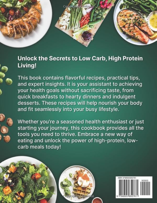 Low Carb High Protein Cookbook: 2000 Days of Quick, Easy, Healthy, and Delicious Recipes for Weight Management Muscle Building and Balanced Living Includes a 60-Day Meal Plan for Beginners and Experts - Image 2