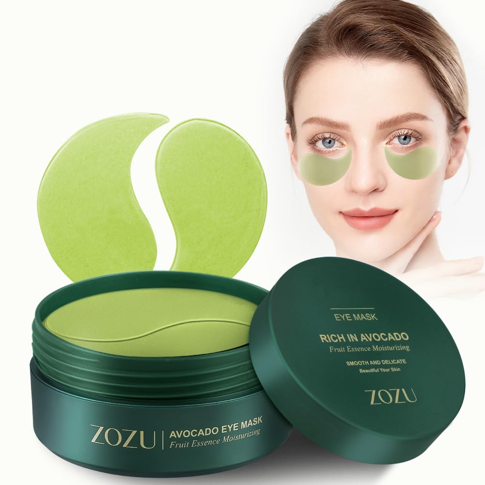 LOPHE Patch Occhi, 60 Pezzi Eye Patch Maschera Occhiaie e Borse, Collagene Patches Occhi per Rimuovi Puffiness, Idrata Anti-Età(Verde)