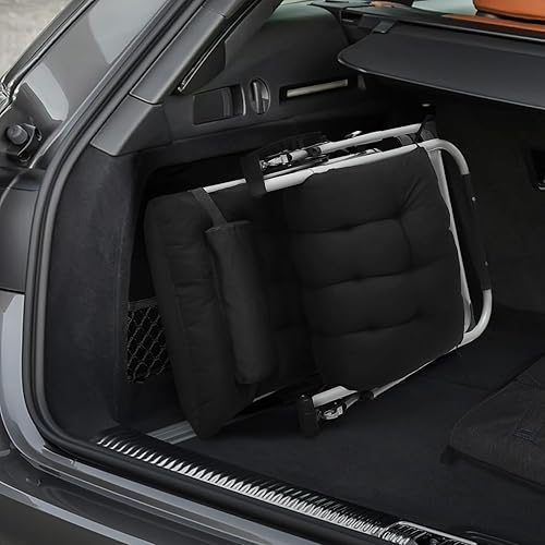 Miniatura 6 de MoNiBloom Silla reforzada de gravedad cero, tumbona plegable para piscina y playa, tumbona de bronceado portátil con cojín, reposacabezas y bandeja