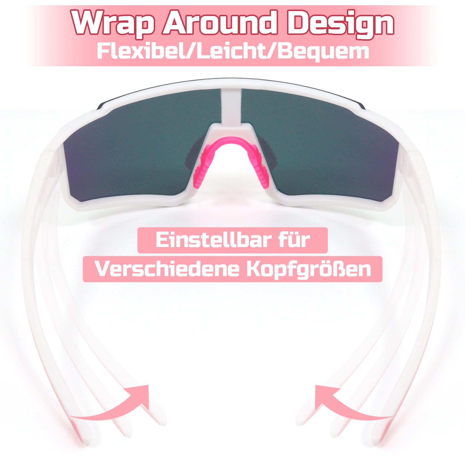 Occhiali veloci Occhiali da sole sportivi Uomo Donne Occhiali da sole polarizzati Occhiali da ciclismo Occhiali da corsa per MTB Ciclismo su strada Ciclismo Sci Ciclismo Corsa con UV400