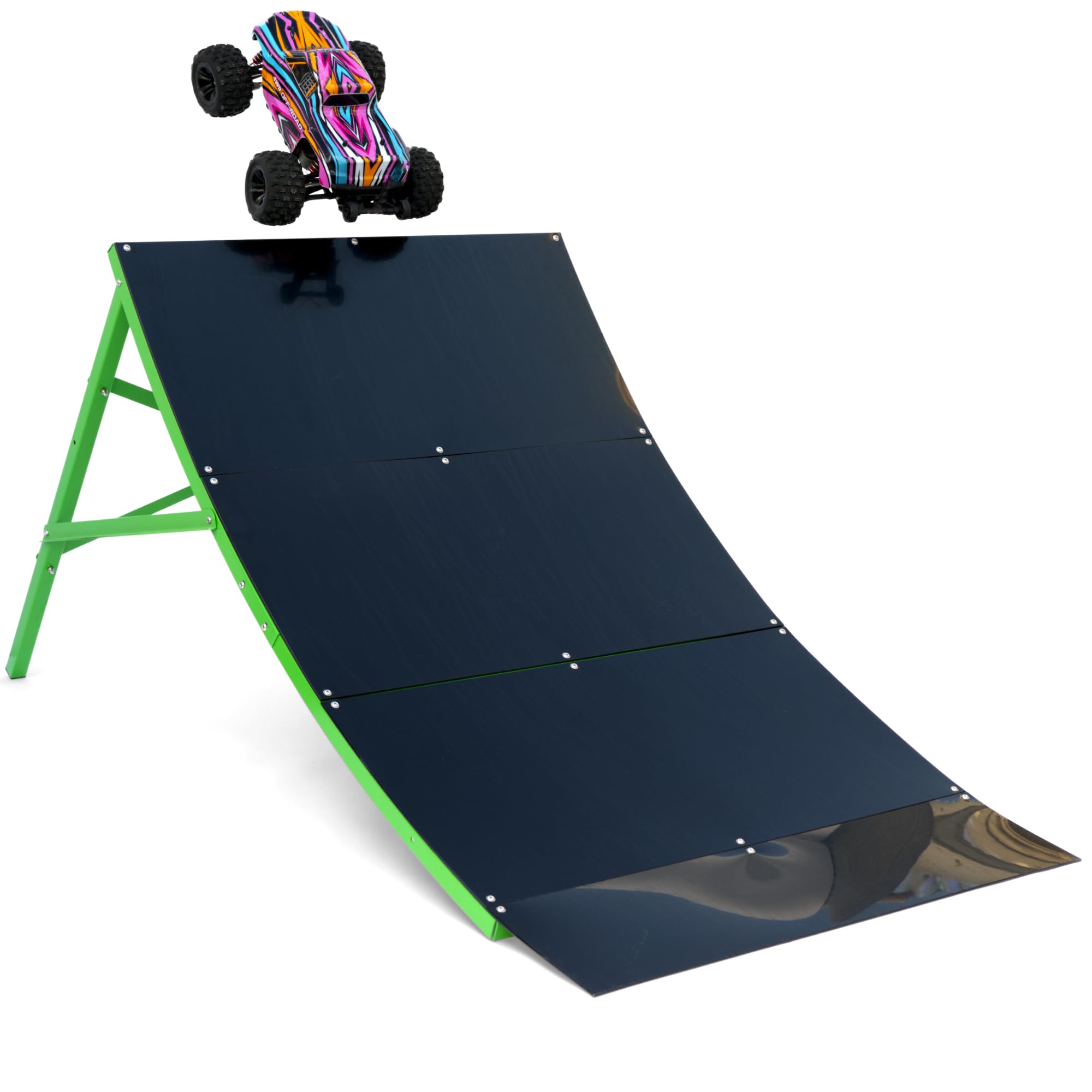 Large RC Ramp for Jumping - 21 inches high! - Ultimate Stunt & Bashing Ramp for 1/12 & 1/16 Scale Remote Control Cars and Trucks - RC Car Ramps for Jumping High, Flips & Tricks