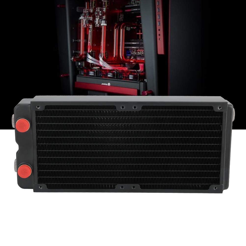 Hidyliu Disipador de Calor de Refrigeración por Agua Diseño de Cobre Duradero Enfriador de CPU de Alto Rendimiento para Juegos y Dispositivos de Belleza 240 Mm