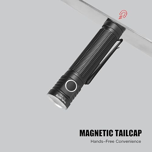 Miniatura 8 de ThruNite T1 - Linterna magnética de bolsillo recargable USB EDC intensidad sin escalones 1500 lúmenes CREE XHP50 batería de 1100 mAh incluida