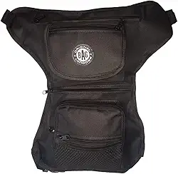 Pochete de Perna Cartucheira Motoboy Camping Trilha Esportiva Multiuso Masculino Feninino - Preto