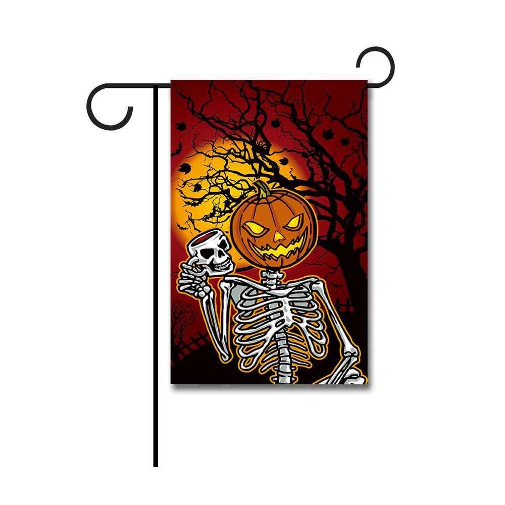 Banedy Halloween Skeleton Garden Flag 12.5"x18"